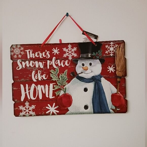 "There's No Place Like Home" Snowman wall/door Sign - Picture 2 of 2